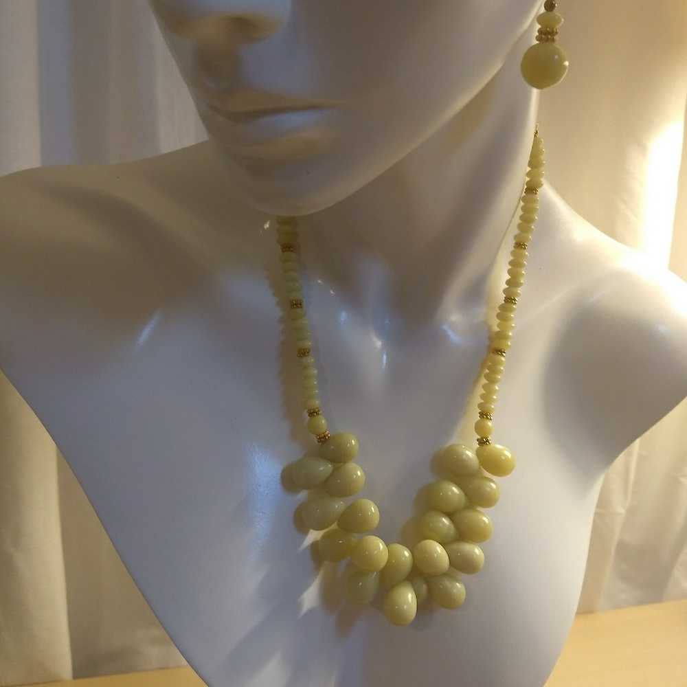Ephe210 Green Natural Stone Necklace Set